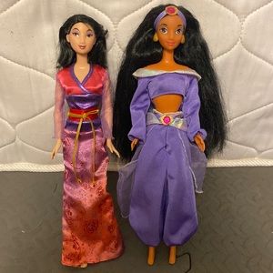 2 Disney Princess Mulan and Jasmine